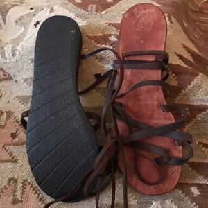 NEW BOHO Lace Up Argentina Ladies Sandals 9M